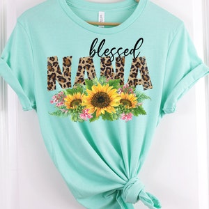 Leopard Print Nana Design, Blessed Nana Design,Nana Sublimation Design, Nana Print File, Sublimation PNG File, Grandmother PNG Design
