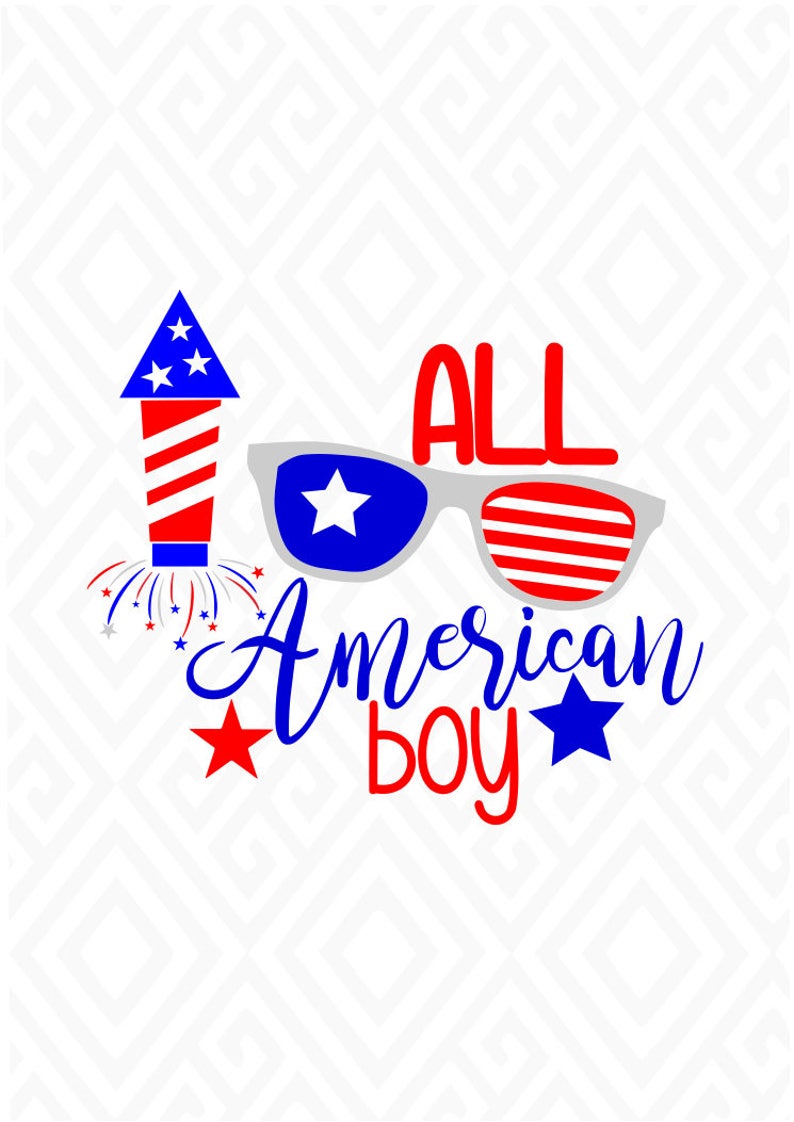 Download All American Boy 4th of July SVG DXF AI. Eps and Pdf | Etsy