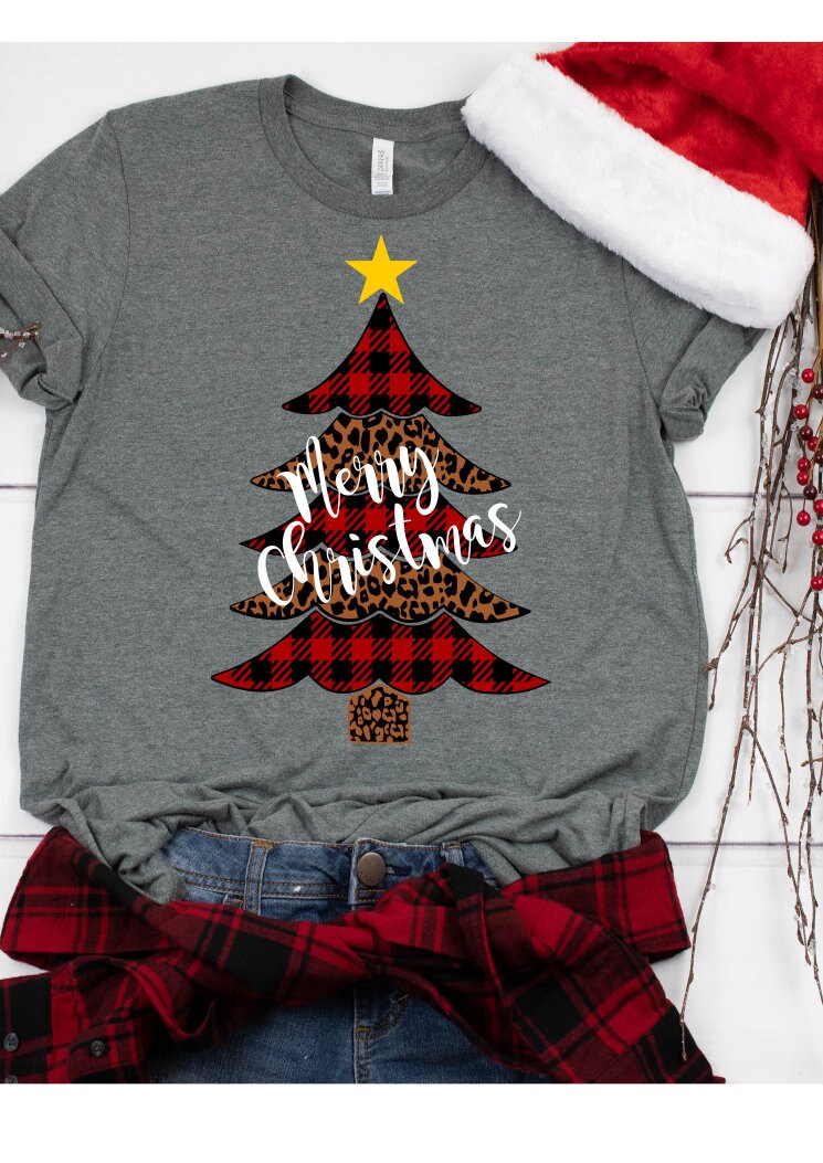 Download Free Buffalo Plaid Christmas Tree Svg - Merry Christmas ...