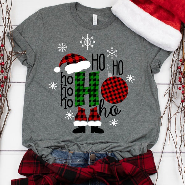 Ho Ho Ho Svg, Christmas Svg, Christmas T Shirt Svg, Chriatmas Clipart, Santa Svg, Digital Cut Files, Svg, Dxf, Ai, Eps, Pdf, Jpeg, Png