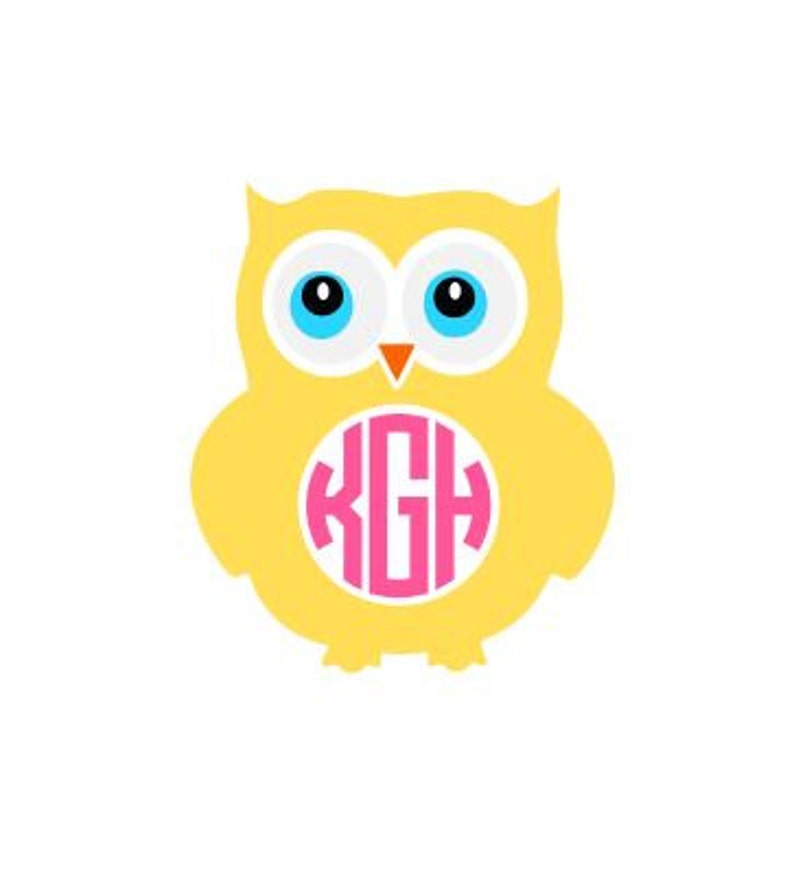 Download Owl Monogram SVG Studio 3 DXF AI ps and pdf Cutting Files ...