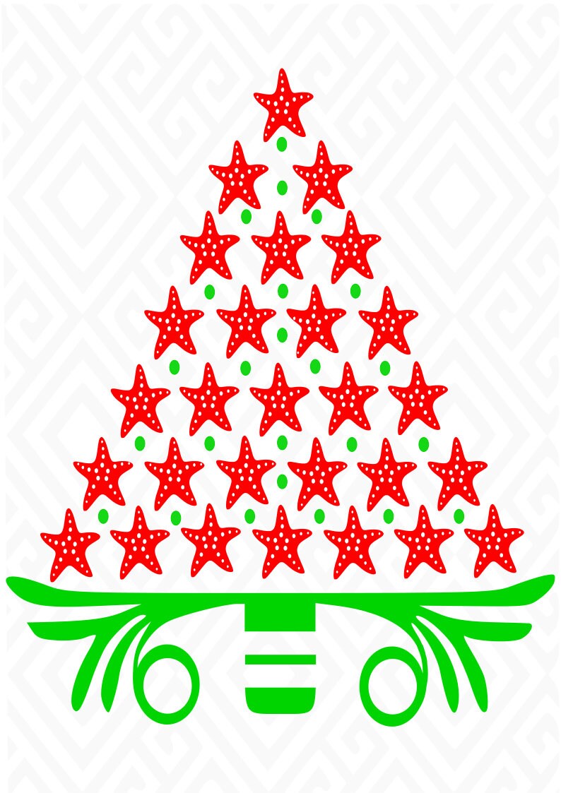 Download Starfish Tree SVG Beach Christmas Tree SVG Christmas SVG ...