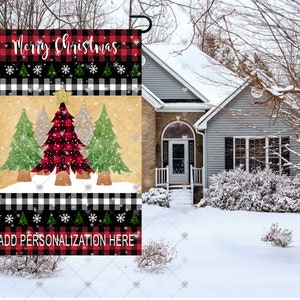 Christmas Garden Flag Design, Christmas Yard Flag, 12&quot; x 18&quot; Garden Flag Design, Digital Download