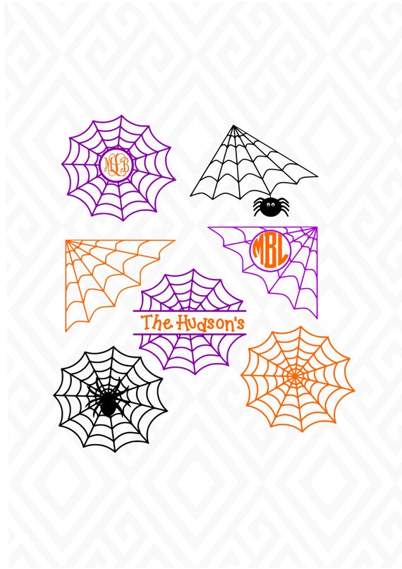 Halloween Spider Web SVG DXF EPS Ai Png Jpeg and Pdf Etsy