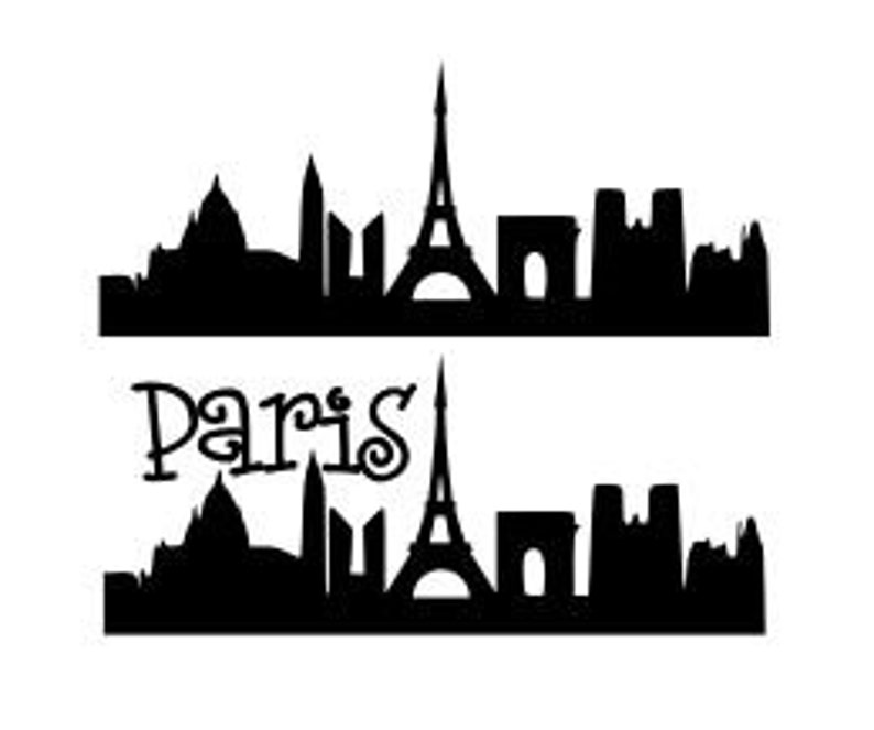 Download Paris Skyline Silhouette SVG Studio 3 DXF AI. Ps and Pdf ...