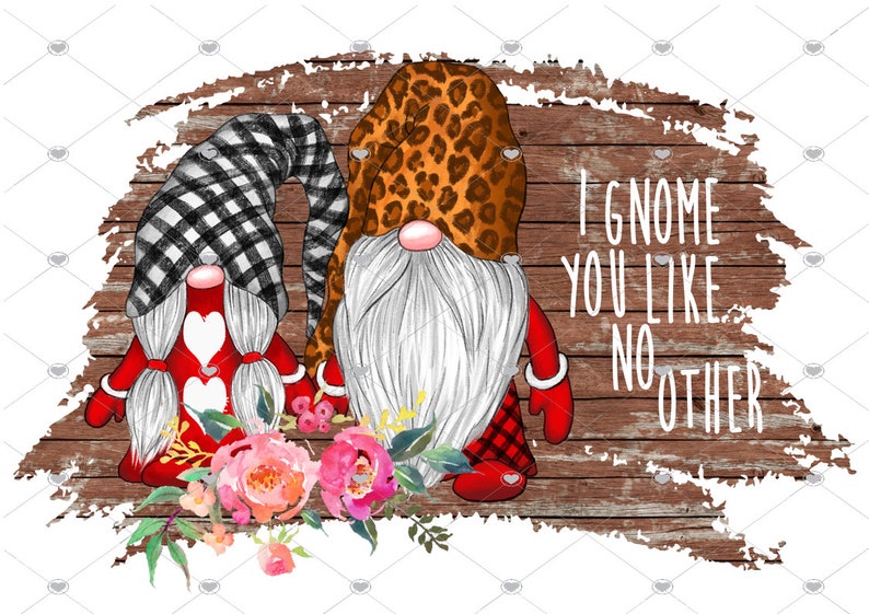Download Valentine Gnome Sublimation Gnome Gnome PNG Gnome Print | Etsy