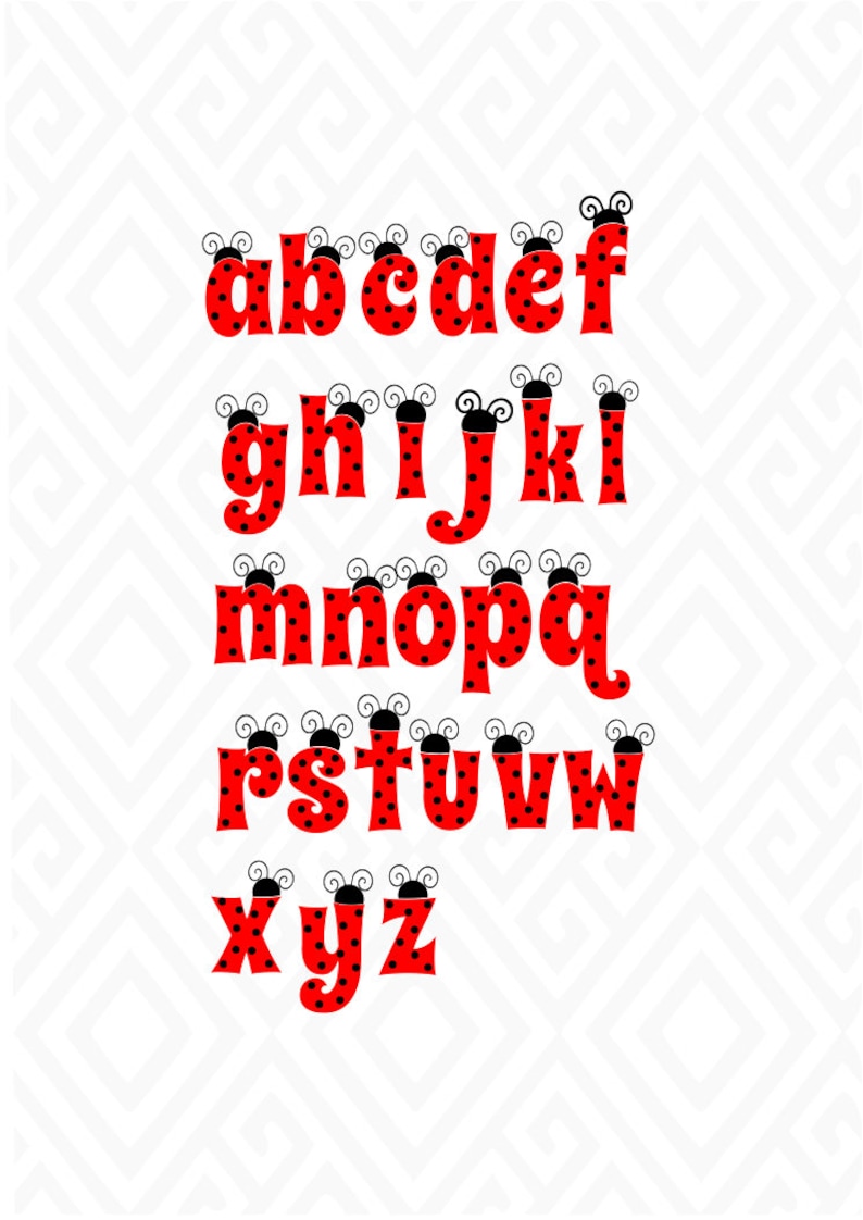 Download Ladybug Letters SVG Ladybug Svg Ladybug Font Svg Ladybug | Etsy