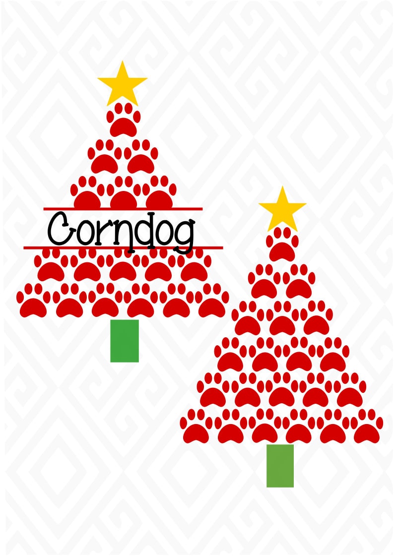 Dog SVG Dog Christmas SVG Christmas Tree SVG Dog Christmas Etsy