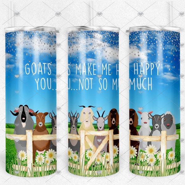 Tumbler Design, Goat Tumbler Design, 20 oz Skinny Tumbler