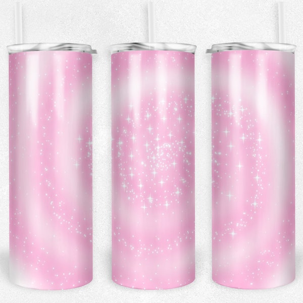 Tumbler Wrap, Pink Swirls Tumbler Design, Digital Download, 20 oz Skinny Tumbler Wrap