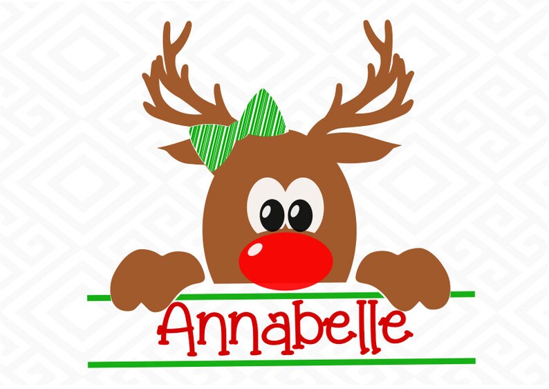 Download Peeping Reindeer Svg Reindeer Monogram Svg Christmas | Etsy