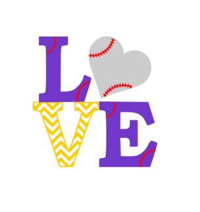 Download LOVE Baseball SVG Studio 3 DXF Ps Ai and Pdf Cutting Files ...
