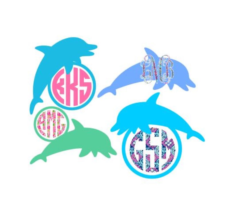 Download Dolphin Monogram SVG Dolphin Svg T Shirt Svg Instant | Etsy