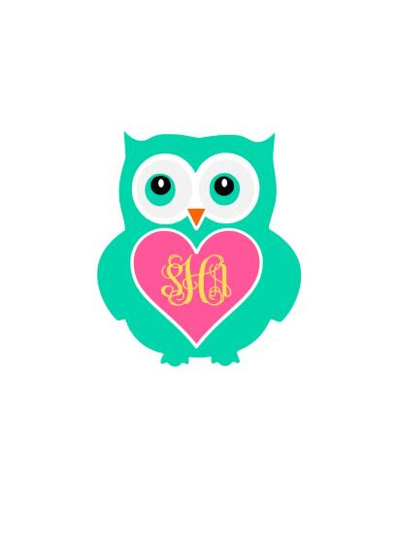 Download Owl Monogram SVG Studio 3 DXF AI ps and pdf Cutting Files ...