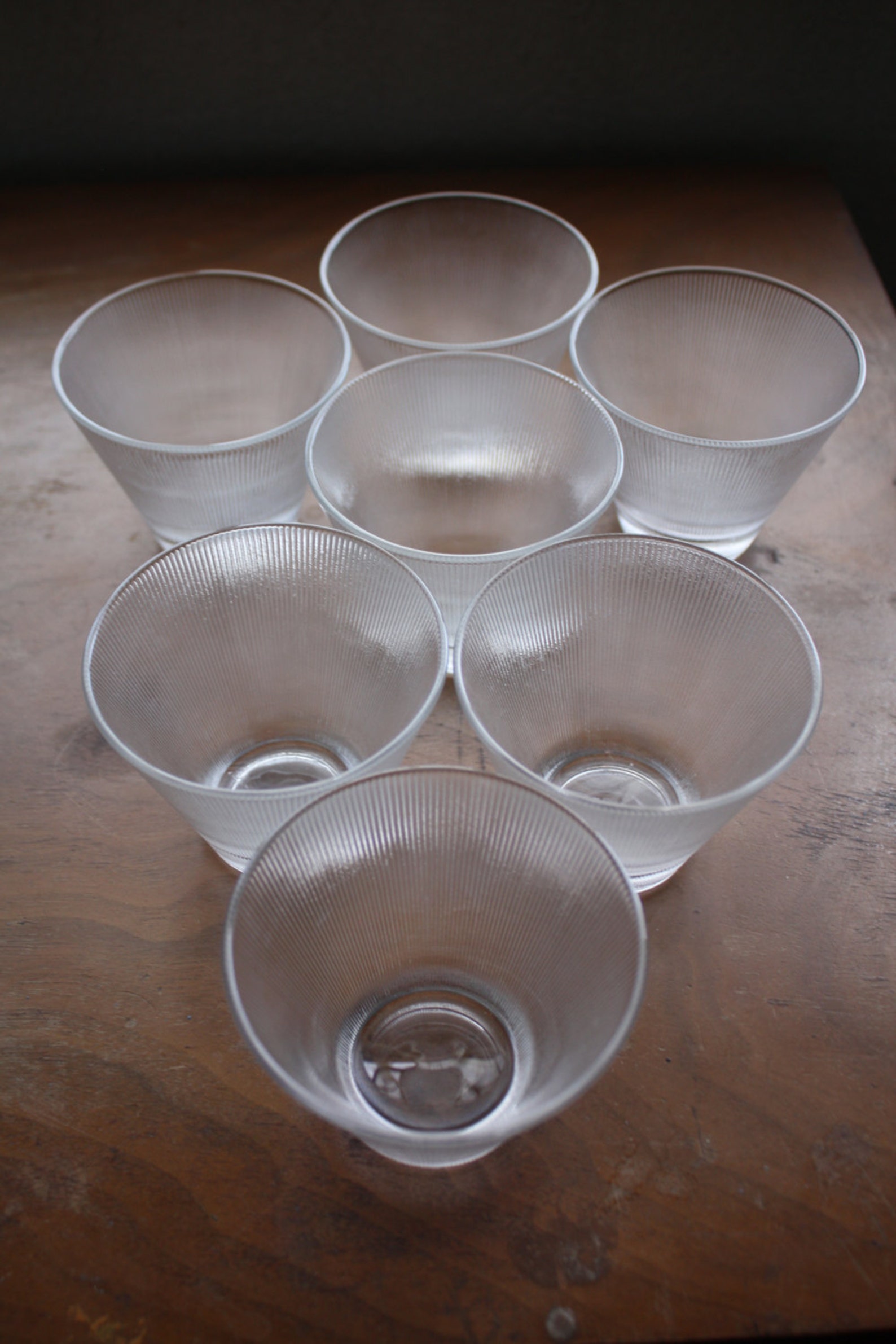 Ribbed Federal Glass Punch Bowl Set Etsy