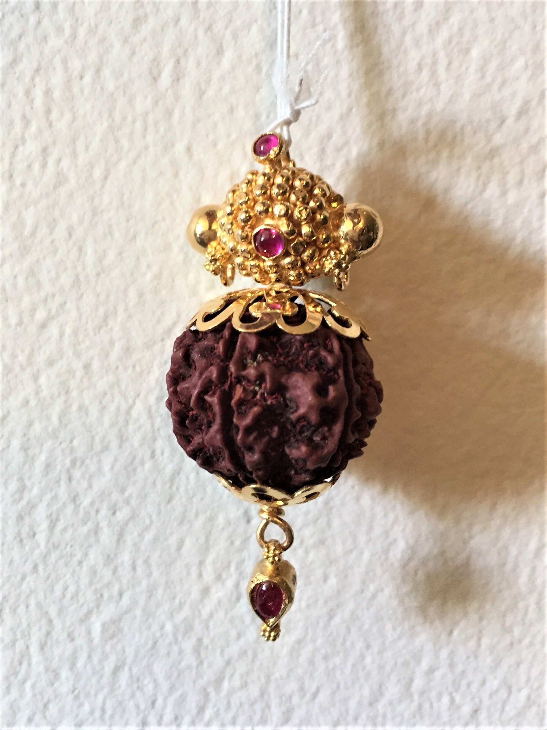 Rudraksha 22k gold pendant clearance