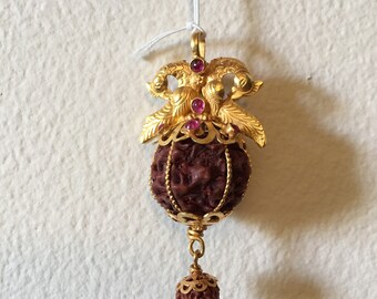 Rudraksha \u0026 22K Solid Gold Pendant 