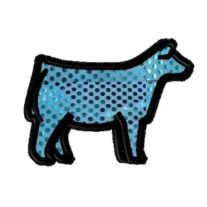 4X4 APPLIQUE CALF embroidery design! Embroidery design for machine.  Show steers cattle 4H pride Fair Queen crush