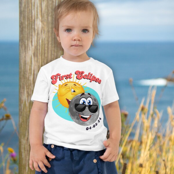 First Eclipse Toddler Short Sleeve Tee, Total Eclipse April 8, 2024 Eclipse tee. Bella and Canvas, soft cotton