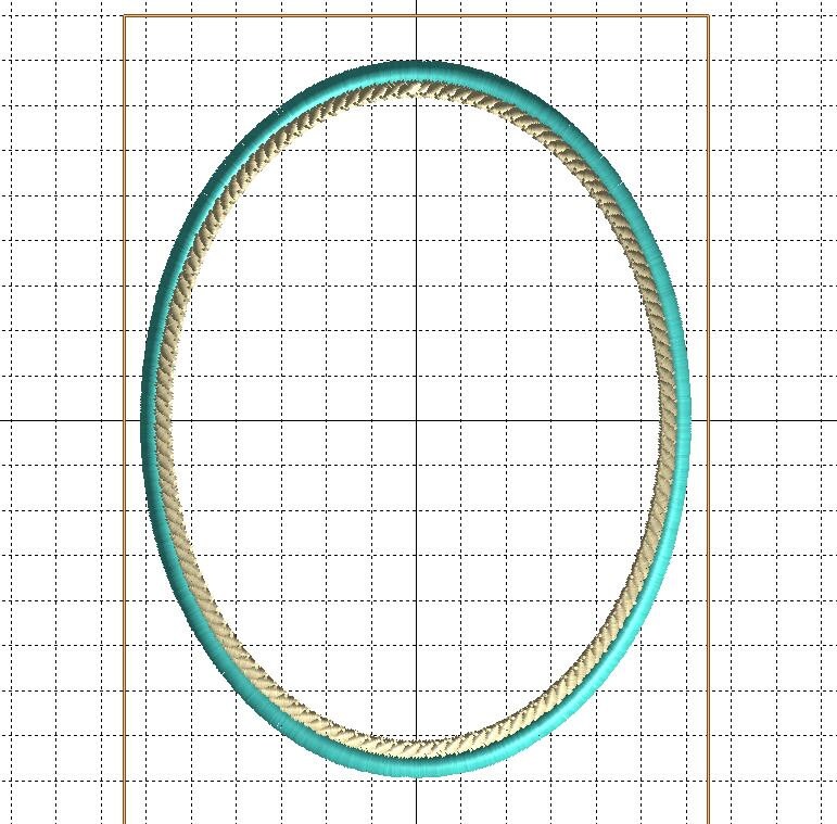OVAL ROPE Applique Embroidery Frame- 4x4 Frame. Great to Cover Those ...