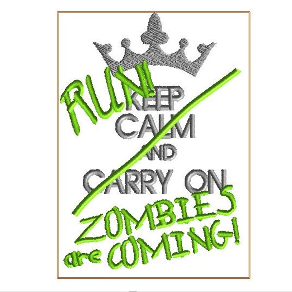 5x7 DON'T KEEP Calm. Run, Zombies are coming!  For all of you walking dead lovers out there, here is the perfect fan shirt design!