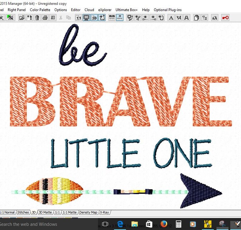 Be brave little one 5x7 embroidery design digital file in  etsy