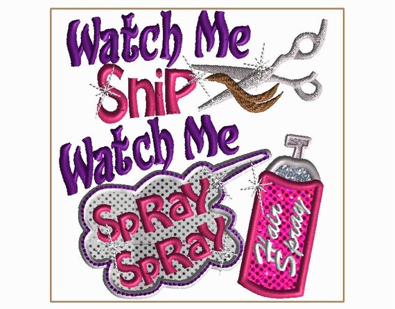 8x8 Watch Me Snip Watch Me Spray Spray Hair Stylist Etsy