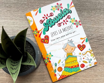 Spanish "Abuela, You're the Best" Book from the kids to Grandma. This is a special gift for Mother's Day or Birthday. Better than a card!