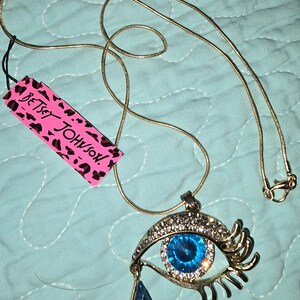 Betsey Johnson Necklace Eye  New