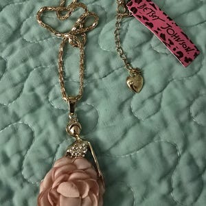 Betsey Johnson Necklace Ballerina Rose New