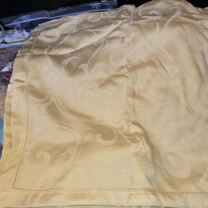 6 PC Chris Madden Damask Napkins Yellow Scrolls