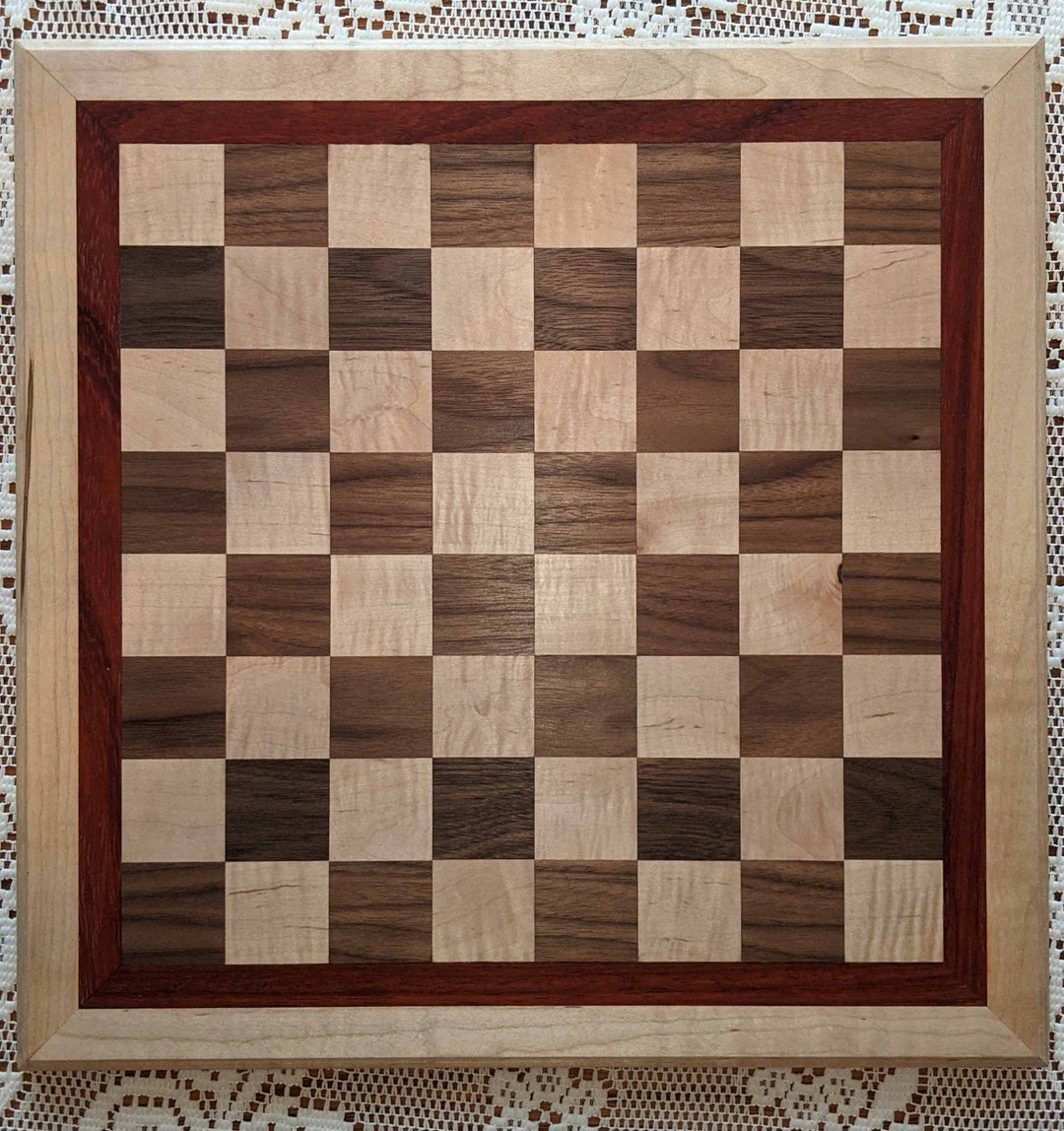 Heritage I Chess Board - Curly Maple / Black Walnut – Test 1 Store