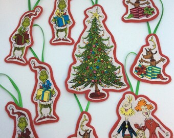 How the Grinch Stole Christmas, Christmas Ornaments-Set of 9