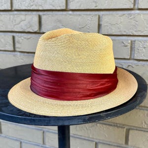 1960s Straw Trilby Hat | Size 7 | DEFLEX Ivy League Trad Summer