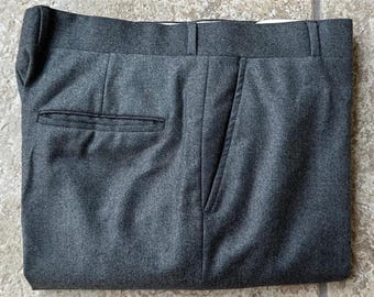 Vintage CORBIN Gray Flannel Wool Trousers | 33 x 30 | The English Shop Princeton Ivy League Trad