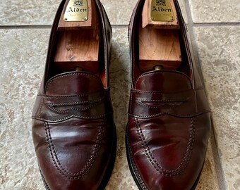 Vintage ALDEN Dark Burgundy Shell Cordovan Full Strap Vintage ALDEN Dark Burgundy Shell Cordovan Full Strap
