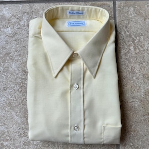 Deadstock Yellow Oxford Cloth Button-Up Shirt | 16 - 35 | JOS A BANK Made in Usa Ivy League Nos