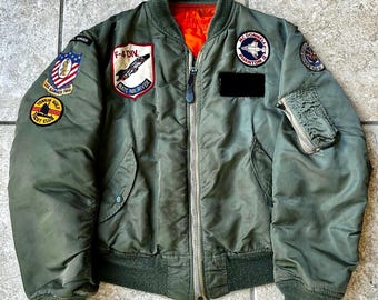 70s USA製　EMARジップ　ミリタリージャケット SQUADRON 70s USA製 EMARジップ ミリタリージャケット SQUADRON Vintage