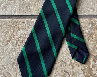 Kelly Green & Purple Striped Tie – Classic Necktie For Men, 57 Inch Length