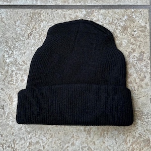 ヴィンテージ US NAVY ブラック ウール ニット ワッチキャップ