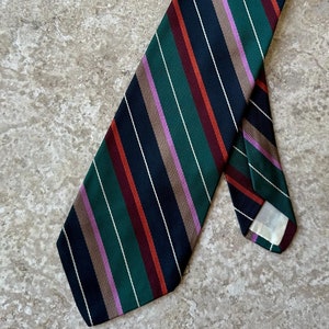 Vintage BROOKS BROTHERS Regimental Striped Silk Repp Tie | Ivy League Trad