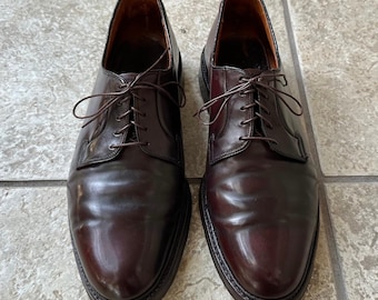 Vintage ALDEN Dark Brown Shell Cordovan Wing Tip Oxfords | 11 B