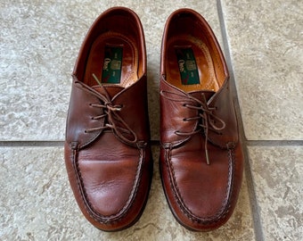 Vintage ORVIS Brown Leather Moccasins | Size 8 D | Made in USA Ivy League Trad