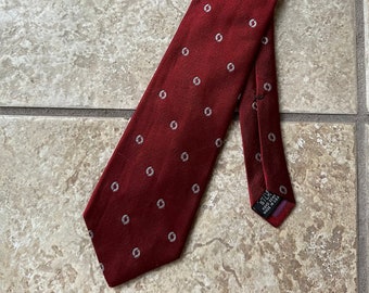 Vintage Red Silk Repp Emblematic Tie | KEYS & LOCKWOOD Ivy League Trad