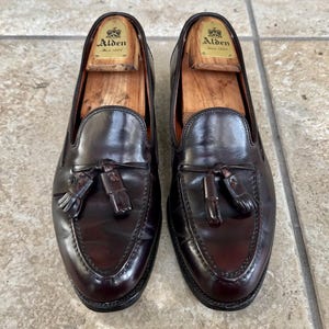 Vintage ALDEN for BROOKS BROTHERS Dark Brown Shell Cordovan Tassel