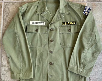 Vintage Us Army M-43 HBT Shirt Jacket 1940s | WWII Field