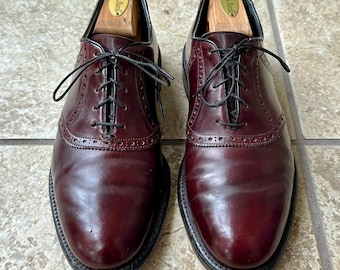 Vintage ALDEN Dark Brown Shell Cordovan Wing Tip Oxfords | 11 B