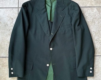 1970s BROOKS BRTHERS dunkelgrüner Woll-Blazer | 40 Regular | 3/2 Rolle Ivy League Trad