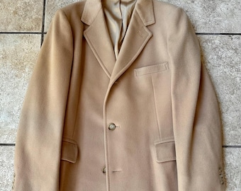 1950s BROOKS BROTHERS Charcoal Herringbone Wool Chesterfield Coat