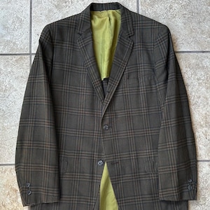 Vintage 1960s Tropical Wool Sack Jacket ~ Size 40 Long